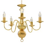 vidaXL Candelabru, auriu, 5 becuri E14 vidaXL Candelabru, auriu, 5 becuri E14