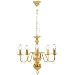 vidaXL Candelabru, auriu, 5 becuri E14 vidaXL Candelabru, auriu, 5 becuri E14