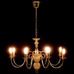 vidaXL Candelabru, auriu, 8 becuri E14 vidaXL Candelabru, auriu, 8 becuri E14