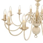 vidaXL Candelabru, alb vintage, 12 becuri E14