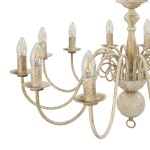 vidaXL Candelabru, alb vintage, 12 becuri E14