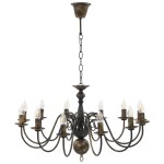 vidaXL Candelabru antichizat, negru, 12 becuri E14 vidaXL Candelabru antichizat, negru, 12 becuri E14