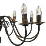 vidaXL Candelabru antichizat, negru, 12 becuri E14 vidaXL Candelabru antichizat, negru, 12 becuri E14