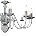 vidaXL Candelabru, argintiu, 12 becuri x E14