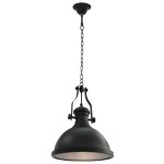 vidaXL Lustră, negru, rotundă, E27 vidaXL Lustră, negru, rotundă, E27