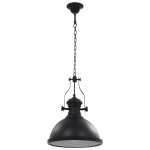 vidaXL Lustră, negru, rotundă, E27 vidaXL Lustră, negru, rotundă, E27