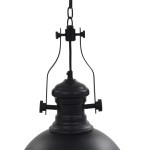 vidaXL Lustră, negru, rotundă, E27 vidaXL Lustră, negru, rotundă, E27