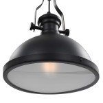 vidaXL Lustră, negru, rotundă, E27 vidaXL Lustră, negru, rotundă, E27
