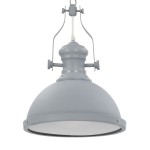 vidaXL Lustră, gri, rotundă, E27 vidaXL Lustră, gri, rotundă, E27