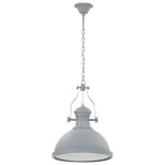 vidaXL Lustră, gri, rotundă, E27 vidaXL Lustră, gri, rotundă, E27