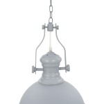 vidaXL Lustră, gri, rotundă, E27 vidaXL Lustră, gri, rotundă, E27