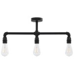 vidaXL Lampă de tavan, negru, 3 becuri x E27 vidaXL Lampă de tavan, negru, 3 becuri x E27
