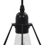 vidaXL Lustră, design diamant, negru, 3 becuri x E27 vidaXL Lustră, design diamant, negru, 3 becuri x E27