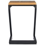vidaXL Măsuță de cafea, 30 x 30 x 50 cm, lemn masiv tec și polirășină vidaXL Măsuță de cafea, 30 x 30 x 50 cm, lemn masiv tec și polirășină