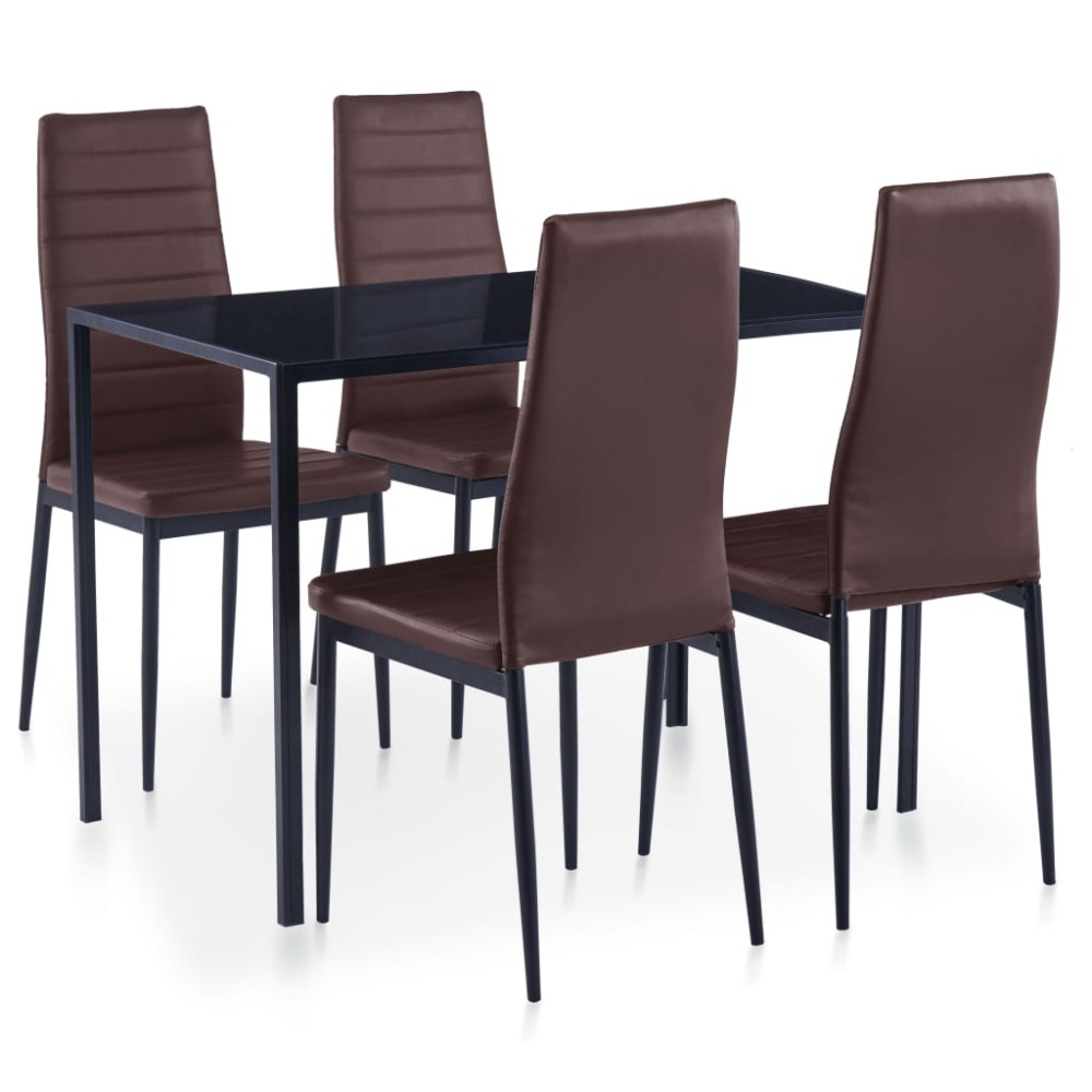 vidaXL Set mobilier de bucătărie, 5 piese, maro