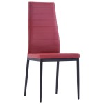 vidaXL Set mobilier de bucătărie, 5 piese, roșu vin