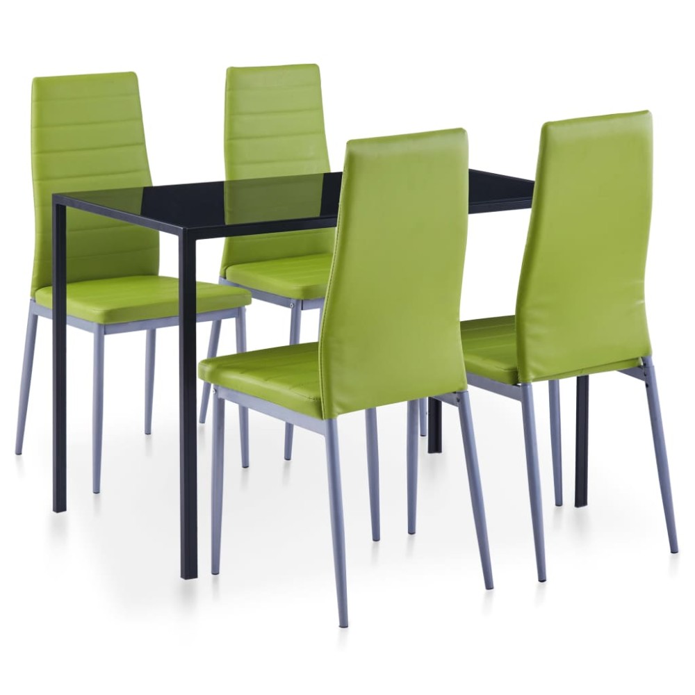 vidaXL Set mobilier de bucătărie, 5 piese, verde
