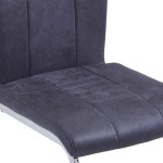 vidaXL Scaune de bucătărie consolă, 2 buc., gri, piele întoarsă eco