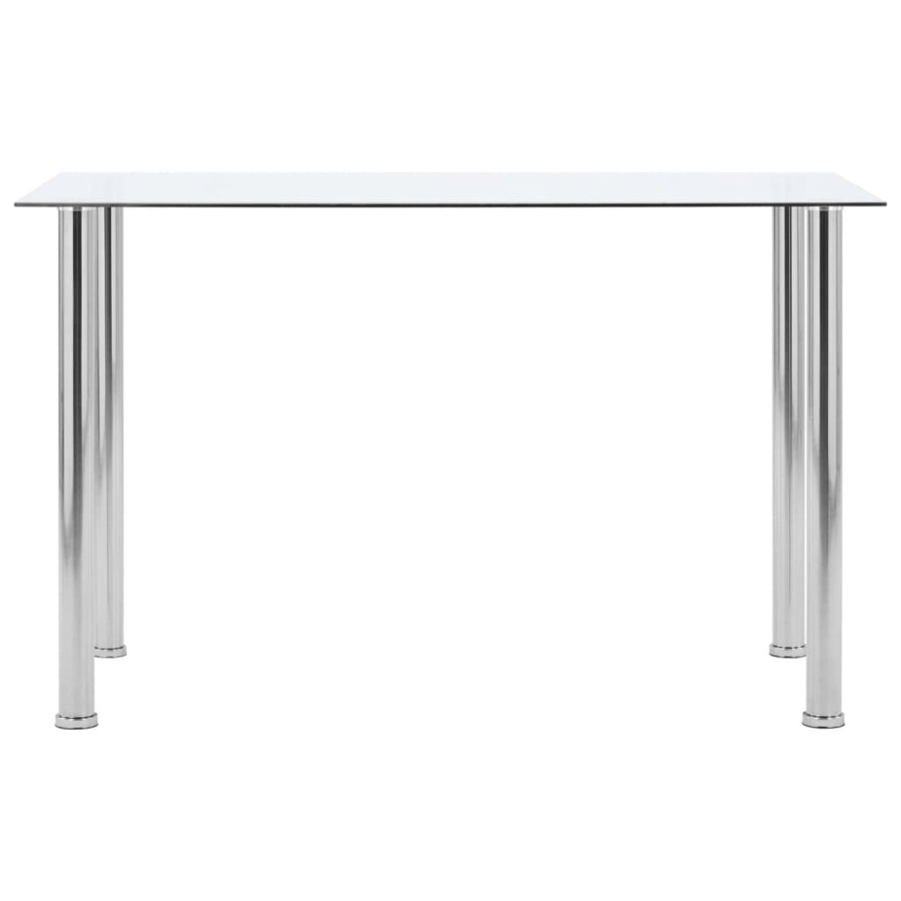 vidaXL Masă de bucătărie, transparent, 120x60x75 cm, sticlă securizată