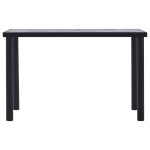 vidaXL Masă de bucătărie, negru & gri beton, 120 x 60 x 75 cm, MDF