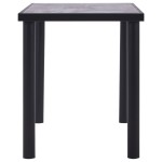 vidaXL Masă de bucătărie, negru & gri beton, 120 x 60 x 75 cm, MDF