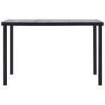 vidaXL Masă de bucătărie, negru & gri beton, 160 x 80 x 75 cm, MDF vidaXL Masă de bucătărie, negru & gri beton, 160 x 80 x 75 cm, MDF
