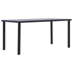 vidaXL Masă de bucătărie, negru & gri beton, 160 x 80 x 75 cm, MDF vidaXL Masă de bucătărie, negru & gri beton, 160 x 80 x 75 cm, MDF
