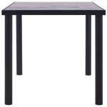 vidaXL Masă de bucătărie, negru & gri beton, 160 x 80 x 75 cm, MDF vidaXL Masă de bucătărie, negru & gri beton, 160 x 80 x 75 cm, MDF