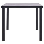 vidaXL Masă de bucătărie, negru & gri beton, 180 x 90 x 75 cm, MDF