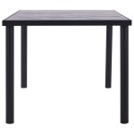 vidaXL Masă de bucătărie, negru & gri beton, 200 x 100 x 75 cm, MDF