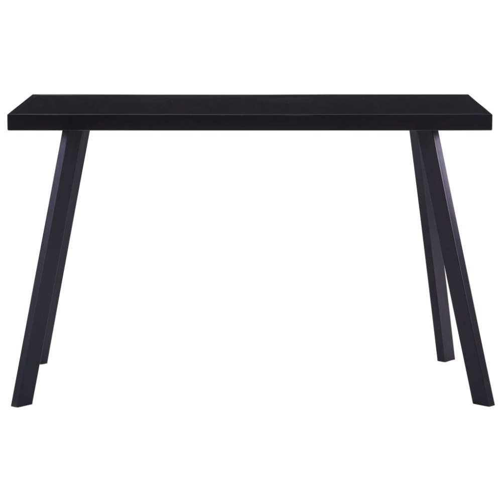 vidaXL Masă de bucătărie, negru, 120 x 60 x 75 cm, sticlă securizată