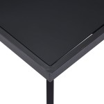 vidaXL Masă de bucătărie, negru, 140 x 70 x 75 cm, sticlă securizată