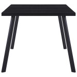 vidaXL Masă de bucătărie, negru, 160 x 80 x 75 cm, sticlă securizată vidaXL Masă de bucătărie, negru, 160 x 80 x 75 cm, sticlă securizată