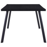 vidaXL Masă de bucătărie, negru, 200 x 100 x 75 cm, sticlă securizată