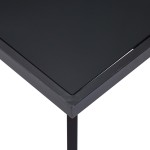 vidaXL Masă de bucătărie, negru, 200 x 100 x 75 cm, sticlă securizată