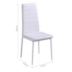 vidaXL Set masă de sufragerie 7 piese alb-negru