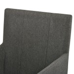 vidaXL Scaune de sufragerie cu cotiere 2 buc țesătură taupe vidaXL Scaune de sufragerie cu cotiere 2 buc țesătură taupe