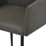 vidaXL Scaune de sufragerie cu cotiere 2 buc țesătură taupe vidaXL Scaune de sufragerie cu cotiere 2 buc țesătură taupe