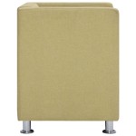vidaXL Fotoliu cubic, verde, material textil