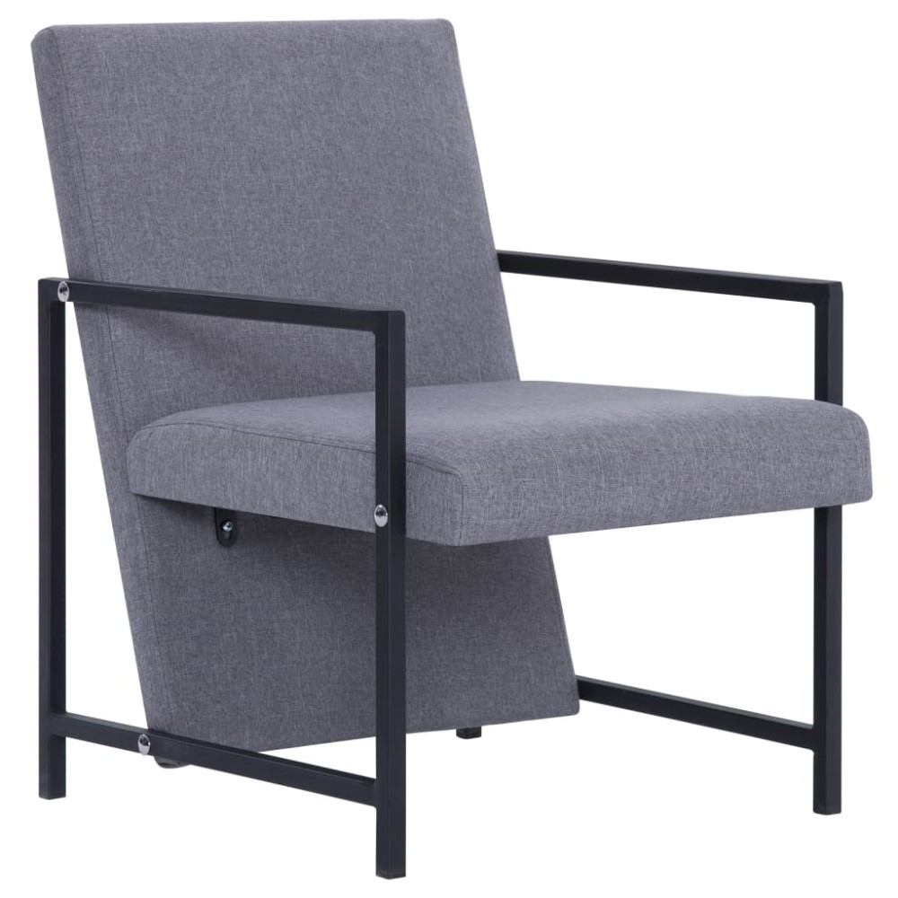vidaXL Fotoliu, gri deschis, material textil