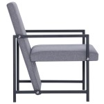 vidaXL Fotoliu, gri deschis, material textil