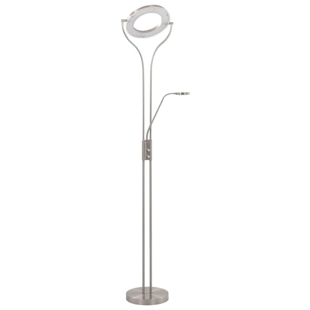 vidaXL Lampă de podea, argintiu, 180 cm, 18 W, reglabilă