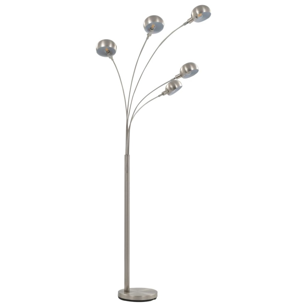 vidaXL Lampă de podea, argintiu, 200 cm, 5 x E14