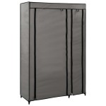 vidaXL Dulapuri pliabile de haine 2 buc. gri 110x45x175 cm țesătură vidaXL Dulapuri pliabile de haine 2 buc. gri 110x45x175 cm țesătură