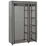 vidaXL Dulapuri pliabile de haine 2 buc. gri 110x45x175 cm țesătură vidaXL Dulapuri pliabile de haine 2 buc. gri 110x45x175 cm țesătură