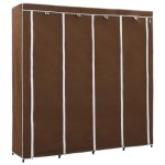 vidaXL Șifonier cu 4 compartimente, maro, 175x45x170 cm vidaXL Șifonier cu 4 compartimente, maro, 175x45x170 cm
