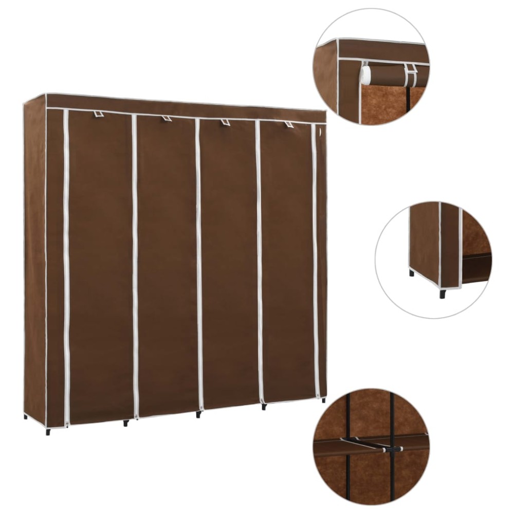 vidaXL Șifonier cu 4 compartimente, maro, 175x45x170 cm