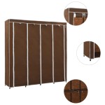 vidaXL Șifonier cu 4 compartimente, maro, 175x45x170 cm vidaXL Șifonier cu 4 compartimente, maro, 175x45x170 cm