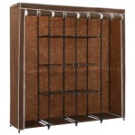 vidaXL Șifonier cu 4 compartimente, maro, 175x45x170 cm vidaXL Șifonier cu 4 compartimente, maro, 175x45x170 cm