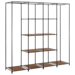vidaXL Șifonier cu 4 compartimente, maro, 175x45x170 cm vidaXL Șifonier cu 4 compartimente, maro, 175x45x170 cm